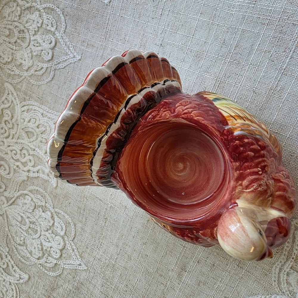 Yankee Candle Turkey Tea Light Holder Small Brown 2012 Thanksgiving Decor